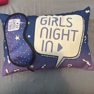 Girls Night In Pillow with Eye Mask